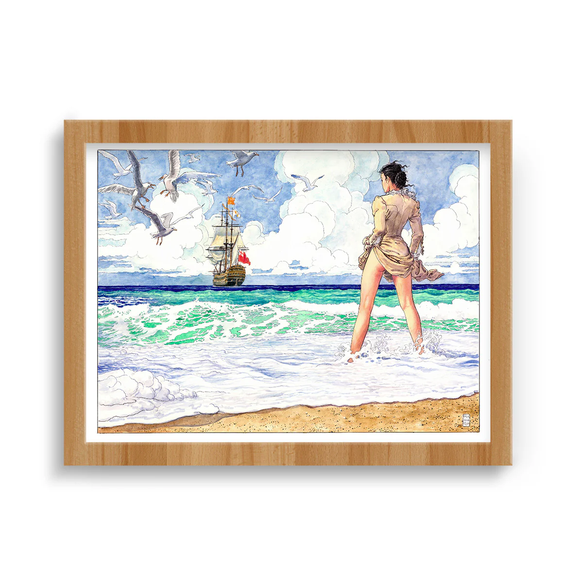 Poster Manara - Molly in riva al mare