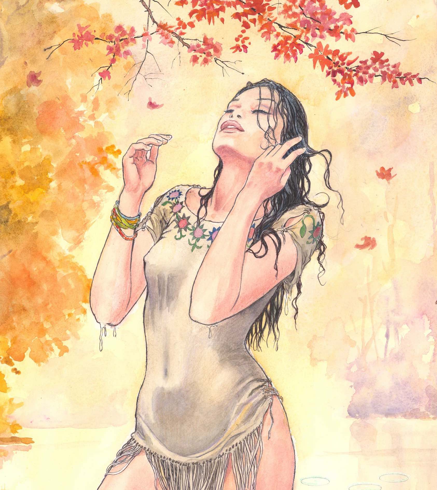 Poster Manara - Sotto la pioggia autunnale - Image 3